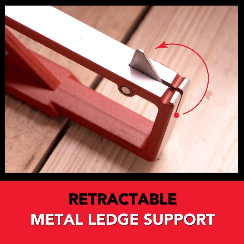 Kapro - 353 Professional Ledge-It Try & Mitre Square - For Leveling and Measuring - Features Stainless Steel Blade, Retractable Ledge, and Etched Ruler Markings - 12 Inch - Image 2